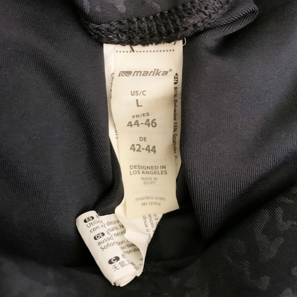 $3/20 Women’s Marika Black Shiny Leopard Activewear Leggings - Picture 4 of 5